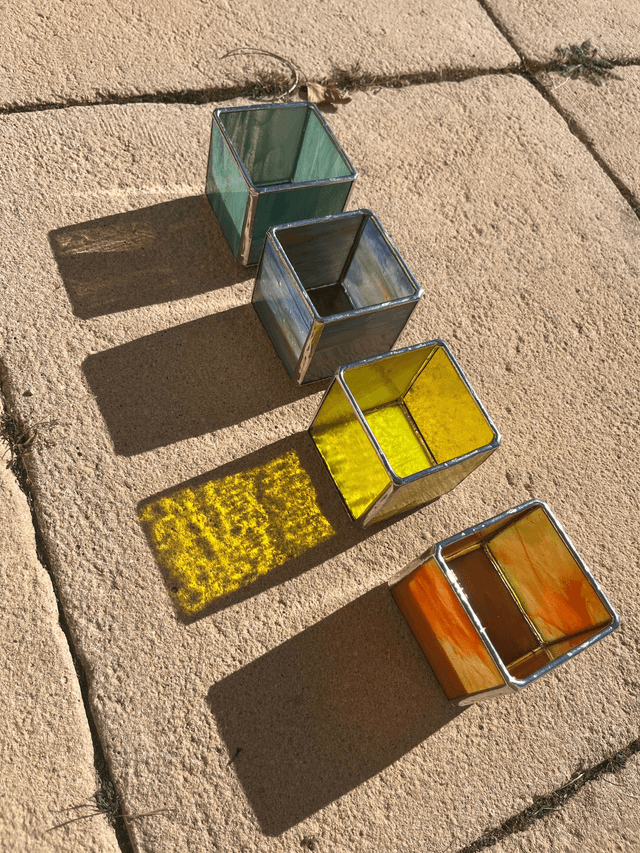 Petits photophores cubes